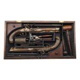 "Beautiful Cased Pair of Modern Kentucky Style Pistols By M. Vance (AH8177)" - 1 of 16