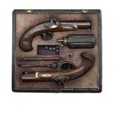 "Beautiful Factory Cased Set of Slotter Derringers (AH8368)" - 1 of 17
