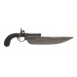 "Unmarked Knife Pistol with Unwin & Rodgers Marked Sheath (AH8364)"