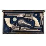 "Exceptional Cased Set of New York Engraved Colt 1860 Armies w/ New Orlans Retailor (AH8183)"