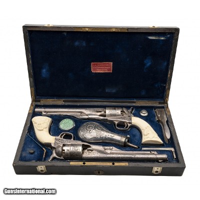 "Exceptional Cased Set of New York Engraved Colt 1860 Armies w/ New Orlans Retailor (AH8183) DTX" - Image 4 of 17