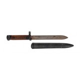 "WWII Italian Folding bayonet and Scabbard (MEW3778)" - 1 of 2