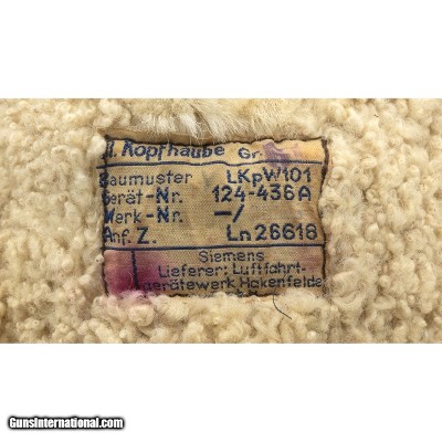 "WWII German Luftwaffe Model LKPW101 flight helmet (12348114)(DTX)" - Image 2 of 7