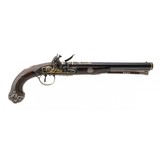"Beautiful High Art Silver Mounted English Flintlock Pistol by Jover & Sons (AH8431)" - 1 of 8