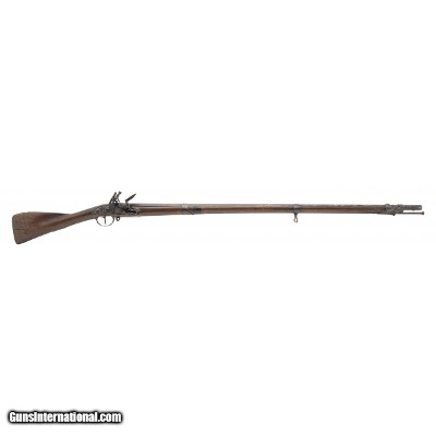 "French Model 1766 Revolutionary War Era reconverted flintlock musket .69 caliber (AL6989)"