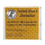 "Jamison Brass & Ammunition .44-40 WCF 200 Grain Ammunition (AM1808)" - 1 of 3