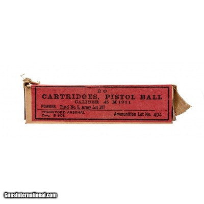 "WWI Frankford Arsenal .45 ammo (AM1707)"