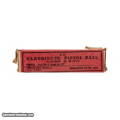 "WWI Frankford Arsenal .45 ammo (AM1708)"