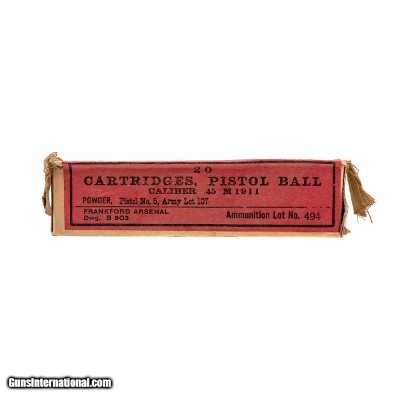 "WWI Frankford Arsenal .45 ammo (AM1712)"