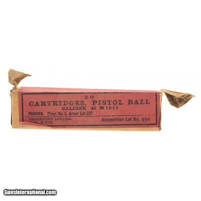"WWI Frankford Arsenal .45 ammo (AM1719)"