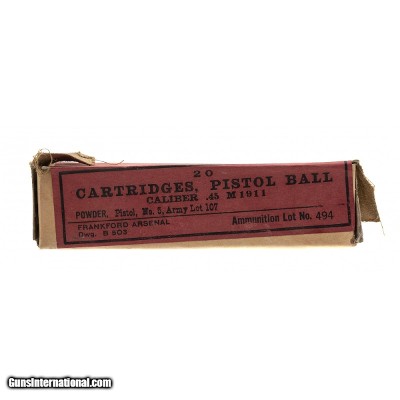 "WWI Frankford Arsenal .45 ammo (AM1716)"