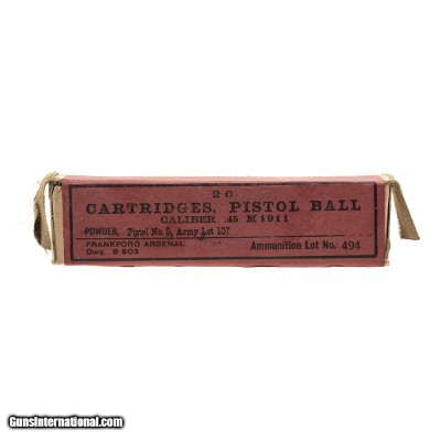"WWI Frankford Arsenal .45 ammo (AM1720)"