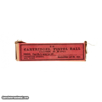 "WWI Frankford Arsenal .45 ammo (AM1714)"