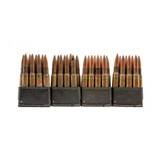 "Set Of 4 M1 Garand Clips with 32 Rounds of 30-06 Sprg 150 Grain Ammo
(AM1790)" - 1 of 1