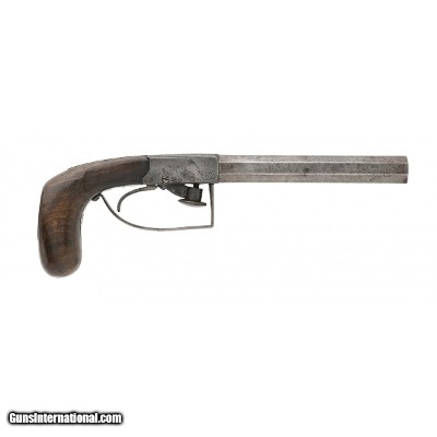 "Rare British Underhammer Percussion Pistol .45 Cal (AH5861)"