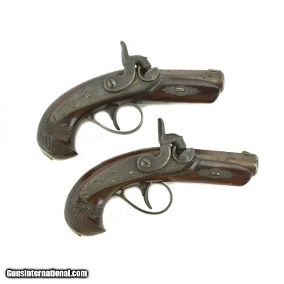 "Very Fine Deluxe Henry Derringer Pair Marked N. Curry (AH4518)"