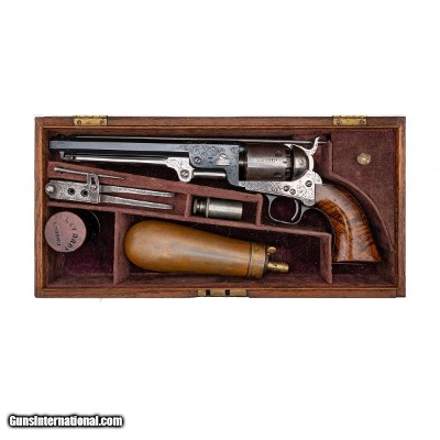 "Factory Engraved Cased London Colt 1851 Navy Revolver (AC496) DTX"
