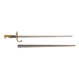 "FRENCH GRAS RIFLE BAYONET & SCABBARD (MEW3896)" - 1 of 3
