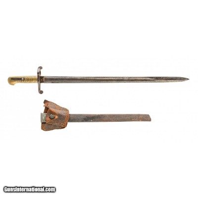 "1863 SPENCER NAVY RIFLE BAYONET WITH SCABBARD & FROG (MEW3897)"