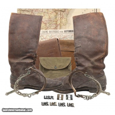 "WWI US Army Artillery Reserve Captain's Boots-Spurs & Accessories (MM5071)"