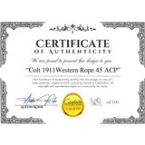 "(SN:SCC020653) Custom & Collectable Firearms Limited Edition Colt 1911 Western Rope Pistol .45ACP (NGZ4434) New" - 3 of 4