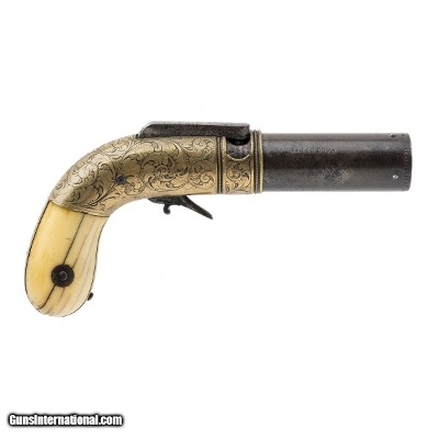 "Rare Pecare & Smith Four Barrel Pepperbox (AH8602)"