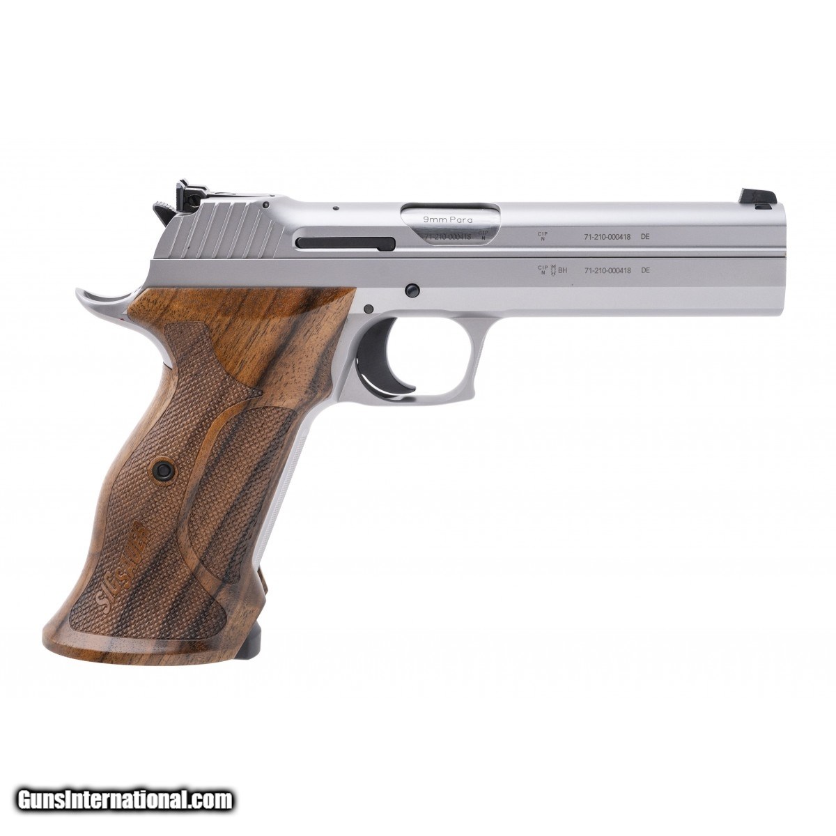 Sig Sauer P210 Legend Super Target Silver Pistol 9mm Pr68875 Consignment 2720