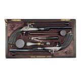 "Beautiful Cased Pair of French Percussion Pistols (AH8635)" - 1 of 17