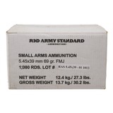 "Case of Red Army Standard 5.45x39 69 Grain FMJ (AM2069)" - 2 of 2