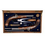 "Cased Pair of Percussion Dueling Pistols by G. Noack of Berlin (AH8702) Consignment" - 1 of 19