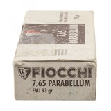 "Fiocchi 7.65 Parabellum .30 Luger 50 Rounds FMJ 93 GR (AM1959)" - 4 of 4