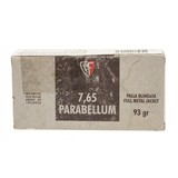 "Fiocchi 7.65 Parabellum .30 Luger 50 Rounds FMJ 93 GR (AM1959)"