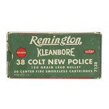 "Box of .38 Colt New Police Kleanbore (AM2008)" - 1 of 4