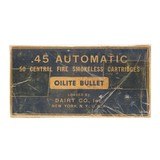 "Sealed Box of Dairt Oilite .45 Automatic (AM2016)"