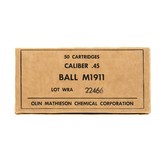 "WW2 OLIN Mathieson Chemical Pistol Ball .45 ACP Ammo 50 Rounds (AM2075)" - 2 of 2