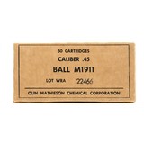"WW2 OLIN Mathieson Chemical Pistol Ball .45 ACP Ammo 50 Rounds (AM2075)" - 2 of 2
