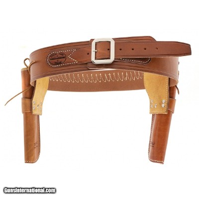 "Texas Jack Leather Belt & Dual Holster Rig (MIS3381)"