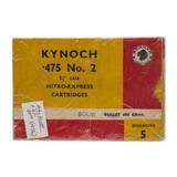 "Box of 5 Kynoch .475 Nitro Express (AM1969)"