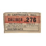 "Frankford Arsenal 20rd ammo box of .276 for Pedersen Rifle and carbine (AM1947)" - 1 of 2