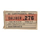 "Frankford Arsenal 20rd ammo box of .276 for Pedersen Rifle and carbine (AM1945" - 1 of 2