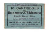 "10 Round Box of Holland's .275 Magnum (AM1787)" - 1 of 4