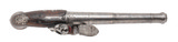 "Pair of Silver Mounted Queen Anne Pistols by Gandon W/ Grotesque (AH8737)" - 4 of 13