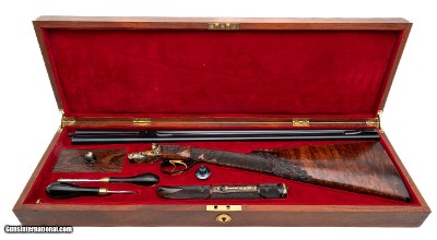 "Connecticut Shotgun Side by Side Double Rifle On A. H. Fox Frame (R"