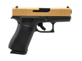 "(SN: AKFZ973) Glock 43X Gold Pistol 9mm (NGZ1811) New" - 1 of 3