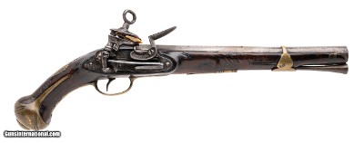 "Rare Spanish Model 1789 Miquelet Pistol Marked Volunteer Cavalry (AH8806) DTX"