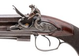 "Beautiful Over Under Howdah Flintlock Pistol by Prosser (AH8754)" - 4 of 9