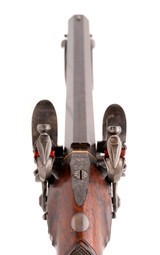 "Beautiful Over Under Howdah Flintlock Pistol by Prosser (AH8754)" - 5 of 9