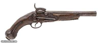 "Spanish 1780 style converted percussion pistol marked “Dragoon of the King" .75 caliber (AH8851)"