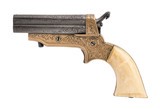 "Factory Engraved Sharps Breech-loading 4-shot pepperbox pistol Model A1 .30 caliber (AH8743)" - 2 of 6