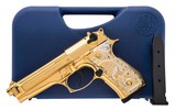 "Custom Gold Plated Beretta 92FS Pistol 9mm (PR71343)" - 7 of 7